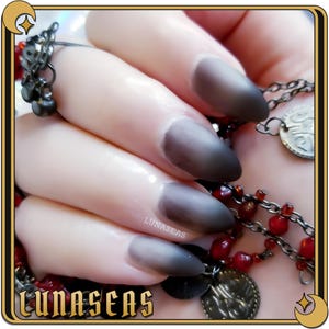 Cursed - Black To Gray Thermal Nail Polish | Goth Nail Polish | Halloween Nail Polish | Witch Nails