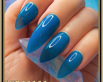 Mermaid Lagoon - Blue Jelly Stained Glass Nail polish