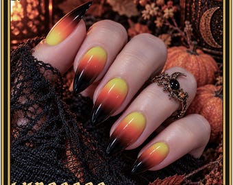 Esmalte de uñas térmico triple Cosecha Embrujada – Esmalte que cambia de color para otoño, Halloween