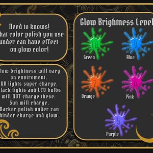 Bioluminescence Orange - Glow in the Dark Nail Polish Top Coat - UV Keychain included image 6