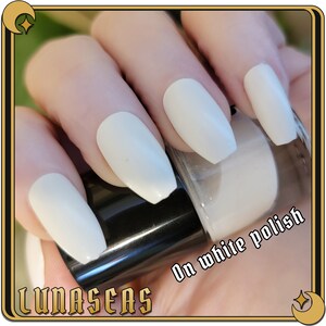 Bioluminescence Orange - Glow in the Dark Nail Polish Top Coat - UV Keychain included image 2