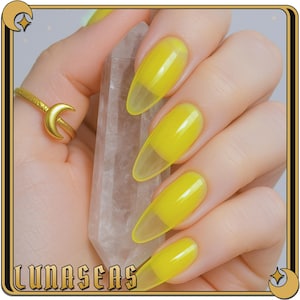 Stained Glass Nail Polish - Kelp | Jelly Nail Polish | Yellow Green
