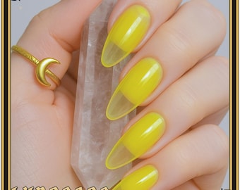 Kelp - Yellow Green Stained Glass Jelly Nail Polish Vegan & Cruelty-Free