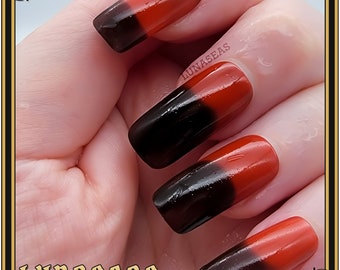 Blood Moon - Black to Red Thermal nail polish | Color changing nail polish