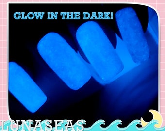 Bioluminescence Blue - Glow in the Dark Nail Polish | Halloween Nail Polish | Top Coat