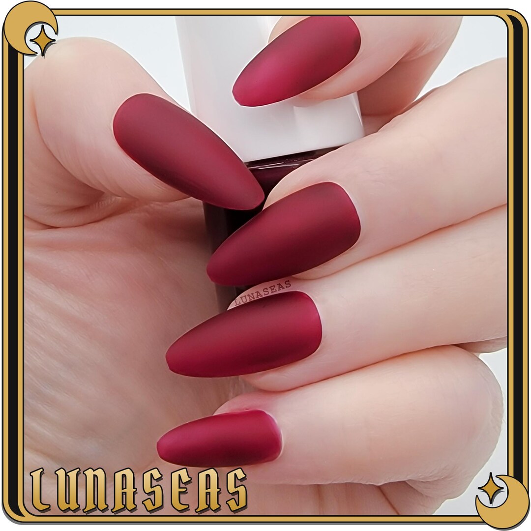 Red Tide Dark Red Matte Nail Polish Goth Nail Polish Halloween Nail Polish Witch Nails Fall Nails Etsy UK