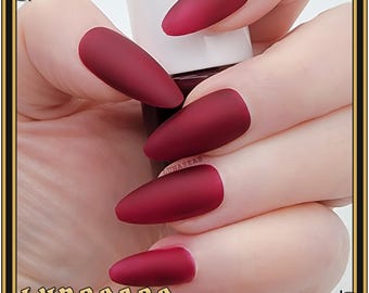 Red Tide - Matte Dark Red Nail Polish vegan, cruelty free and 21-free.