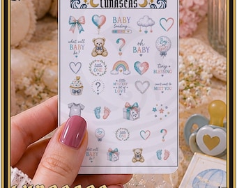 Gender Reveal Baby Shower Nail Decals | Boy or Girl Water Slides | Neutral Baby Shower| Nursery | Pregnancy Reveal