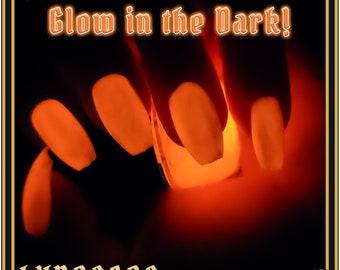 Bioluminescence Orange - Glow in the Dark Nail Polish | Halloween Nail Polish | Top Coat