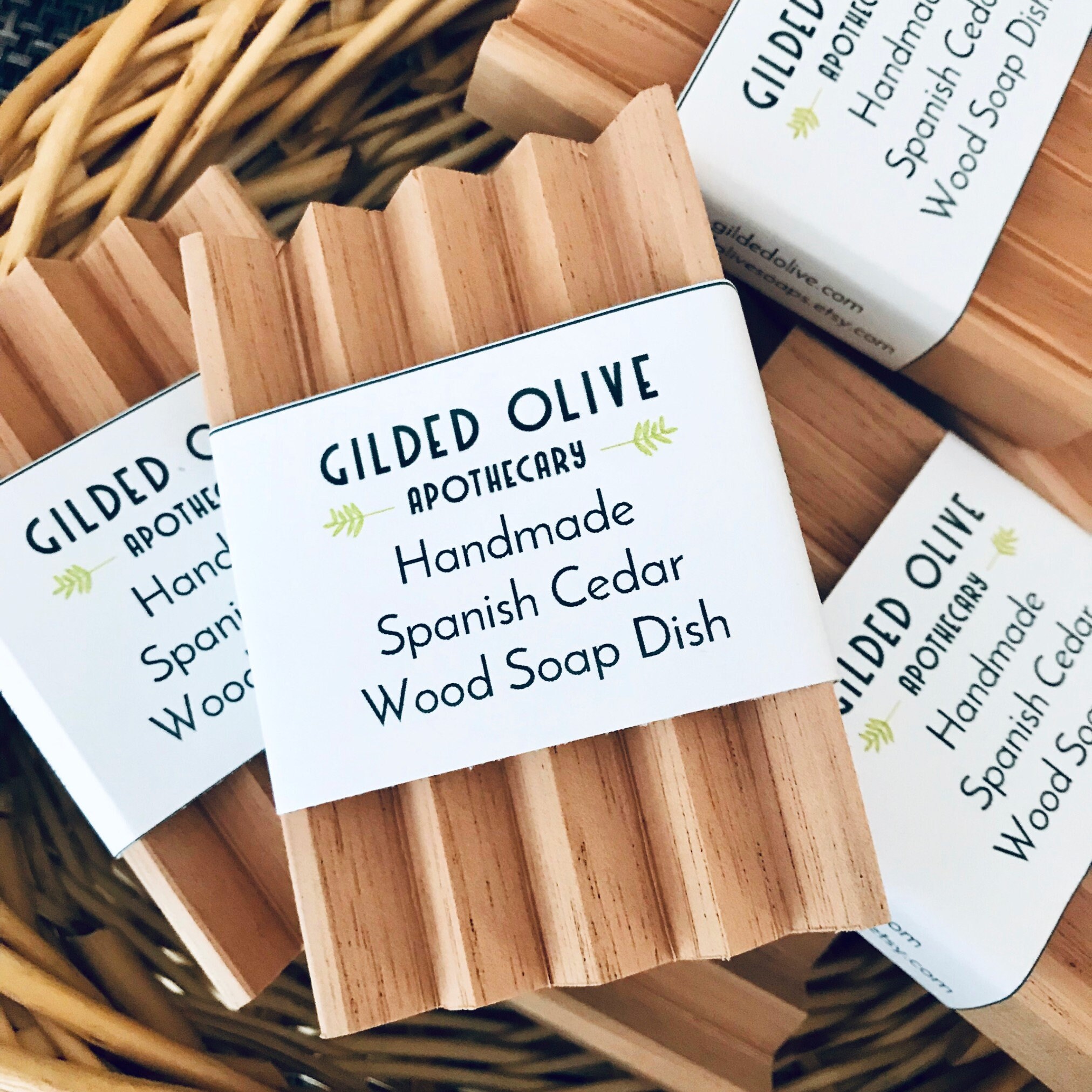 Wood Soap Dish | Handmade Soap Deck | Spanish Cedar Wood | Beech | Bi…