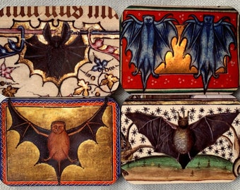 Medieval Bat Fridge Magnets