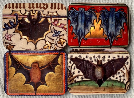 Medieval Bat Fridge Magnets