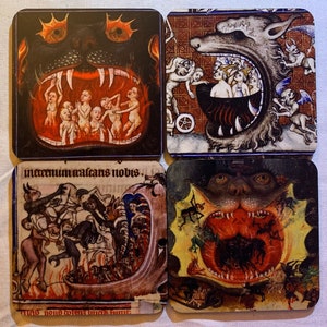 Medieval Hellmouth coasters - set of 4