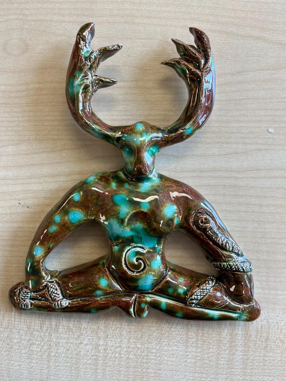 Horned God wall plaque (forest)