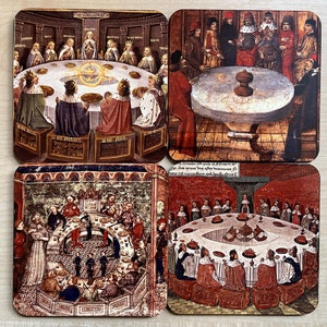 Knights of the Round Table, Holy Grail coasters - set of 4