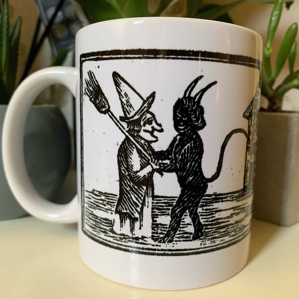 Devil Hugging Witch Mug