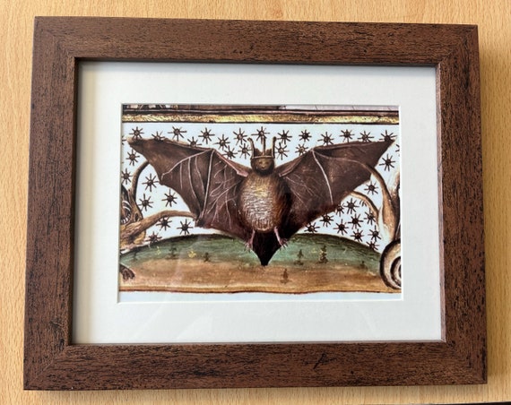 Crowned Bat Framed Print - Choose from 2 frame styles