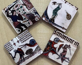 Medieval Knight vs Snail  magnets