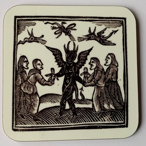 Woodcut Witches coasters - set of 4 image 5