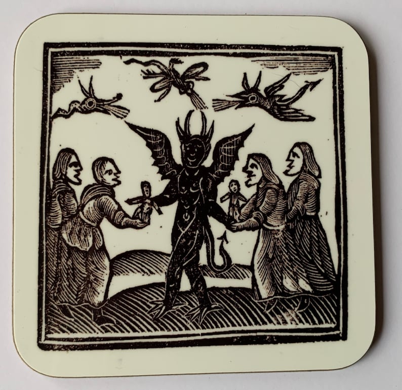 Woodcut Witches coasters - set of 4 image 5