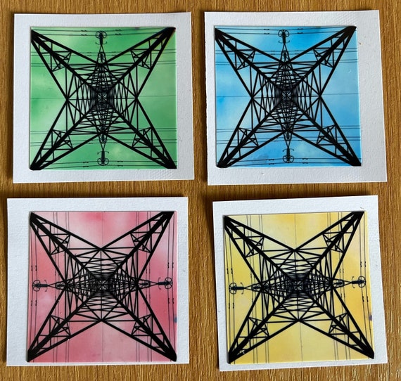 Pylon Sticker (square) choose from 4 colours!