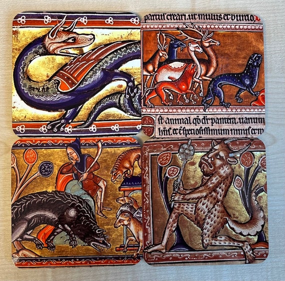 Aberdeen Bestiary Coasters - set of 4