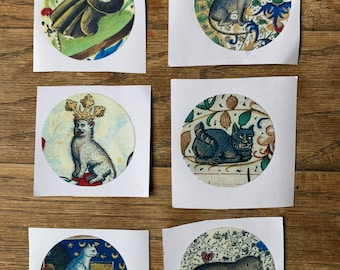 Medieval cat stickers
