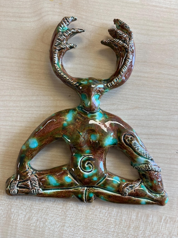Horned God wall plaque (forest)