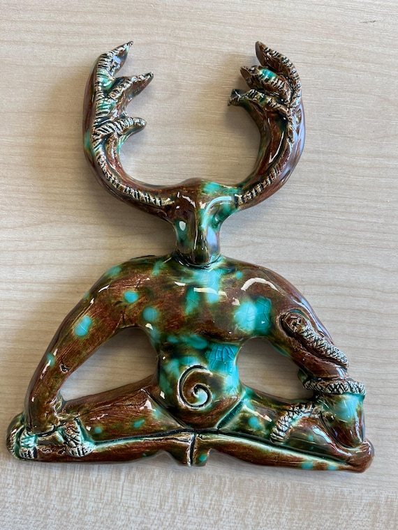 Horned God wall plaque (forest)