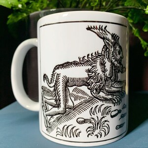 Werewolf Mug: 1557 Woodcut Design, 11oz Standard Size bild 3