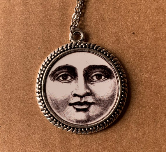 Moon face pendant deals