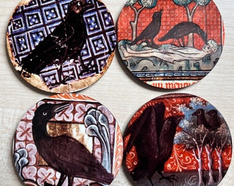 Crow Fridge Magnets