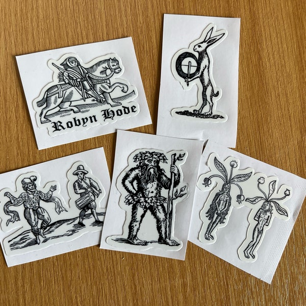 Folklore Stickers - choose from 5 designs