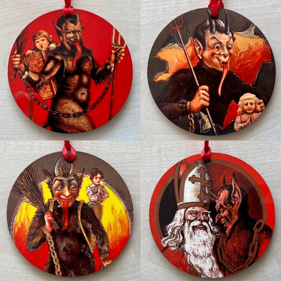 Krampus Tree Decorations (set 1) - Double sided