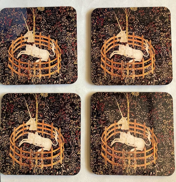 Unicorn Tapestry coasters - set of 4