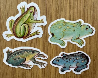 Medieval Frog Stickers - choose from 4 designs