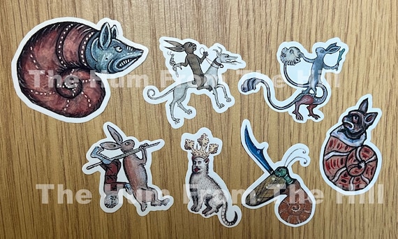 Medieval Animal Stickers - choose from 7 designs