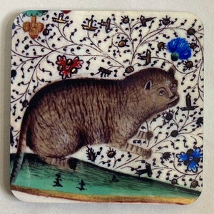 Medieval Cat coasters - set of 4 image 3
