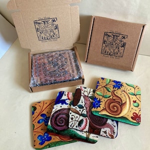 Medieval Cat coasters - set of 4 image 8