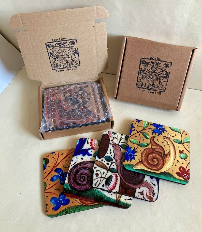 Medieval Cat coasters - set of 4 image 8