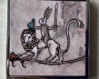 Medieval Rabbit Compact Mirror