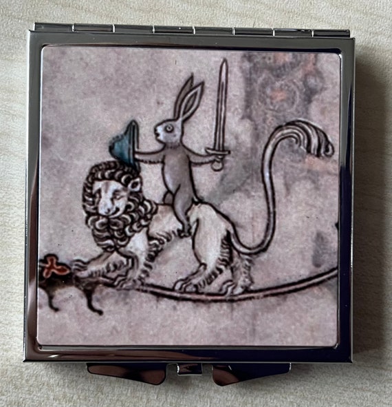 Medieval Rabbit Compact Mirror