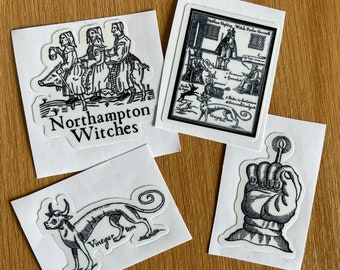 Witch Trial Stickers - choose from 4 designs