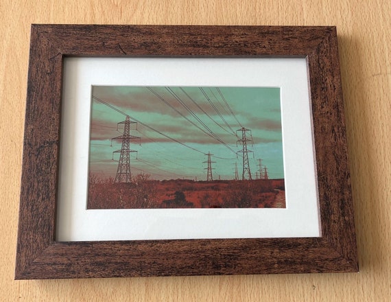 Hauntology Skies Pylon Framed Print - Choose from 2 frame styles