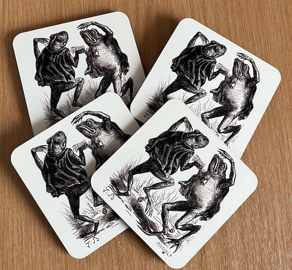 Dancing Toads coasters - set of 4