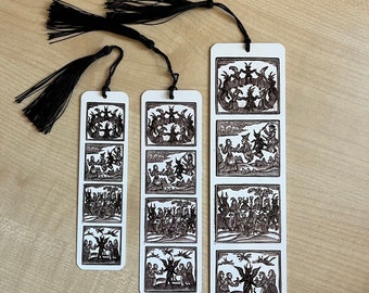 Woodcut Witches Bookmark (aluminium) - Choose from 3 sizes