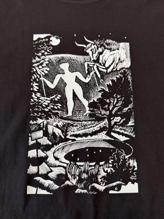 UNISEX T Shirt - Eric Ravilious - The Long Man Of Wilmington/May