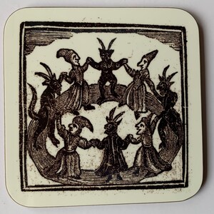 Woodcut Witches coasters - set of 4 image 2