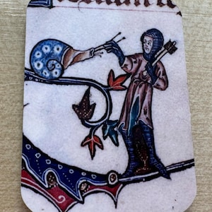 Medieval Knight vs Snail Fridge Magnets - set of 4 image 1