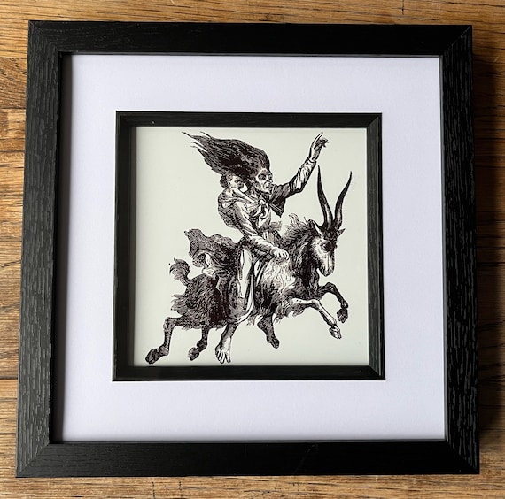 Witch riding Goat from The Dictionaire Infernal